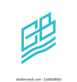 Letter EB Water Business Logo Design
