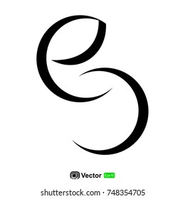 letter ec abstract logo