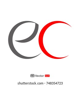 letter ec abstract logo