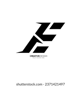 Letter Ec or Ce initial stylish modern unique abstract monogram logo