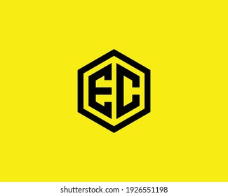 plantilla vectorial de diseño de logotipo ce y ce de letra