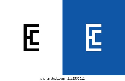 Letter EC CE Logo Design , Minimal EC CE Monogram in Editable Vector Format