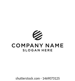 letter ec circle logo design vector illustration template