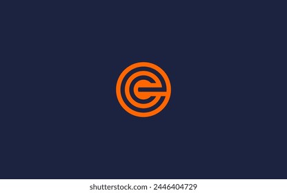 letra ec con círculo logo diseño de iconos diseño de Vector Plantilla inspiración