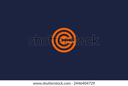 letter ec with circle logo icon design vector design template inspiration