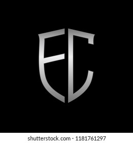 Letter EC initial logo design vector