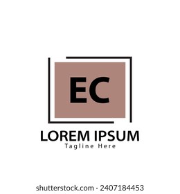letter EC logo. EC logo design vector illustration for creative company, business, industry