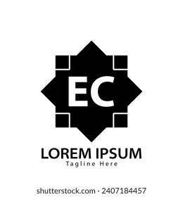 letter EC logo. EC logo design vector illustration for creative company, business, industry