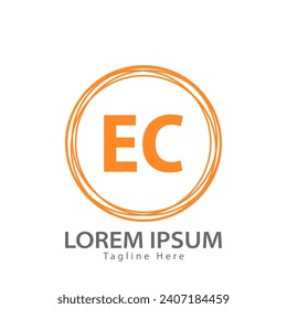 letter EC logo. EC logo design vector illustration for creative company, business, industry