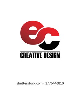 Letter EC simple logo design vector. monogram logo vector illustration