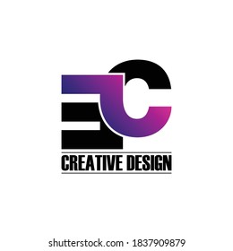 Letra CE simple diseño de logotipo moderno vector
