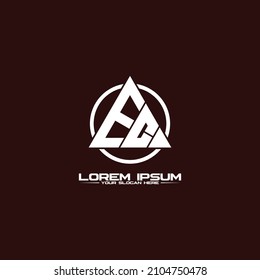Logo-Design-Vektorgrafik von Letter EC