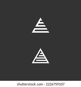 plantilla de ilustración de vector de diseño de logotipo de triángulo de letra ce