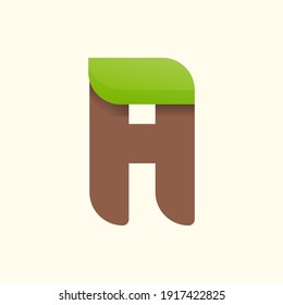 Un logotipo ecológico con hoja. Fuente vectorial para los afiches bio, emblema de spa, verduras, hierbas y tarjetas botánicas, etc.