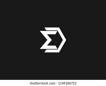 LETTER ED OR ALPHABET DE FOR INITIALS LOGO,FLAT LOGO DESIGNS 