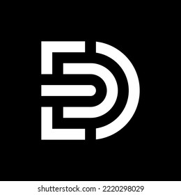 Diseño de logotipo creativo de letras ED o DE