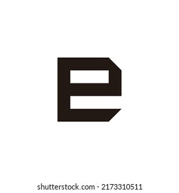 Letter eD De e D square geometric symbol simple logo vector