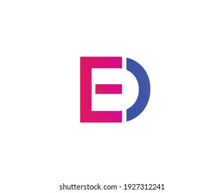 Letter Ed De Logo Design Vector Stock Vector (Royalty Free) 1927312241 ...