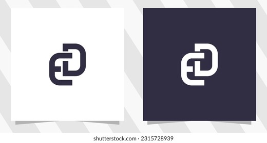 letter ed de logo design