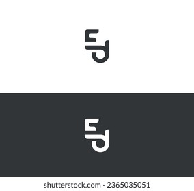 Letter ED, DE logo design template elements. Modern abstract digital alphabet letter logo.