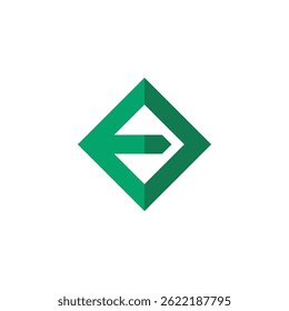 Letter ED diamond abstract logo
