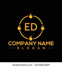 Letter ED handgeschriebenes einzigartiges Logo-Design für Ihr Unternehmen