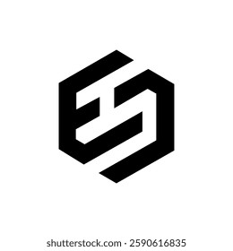 Letter ED Hexagon Logo – Modern Geometric Monogram for Branding