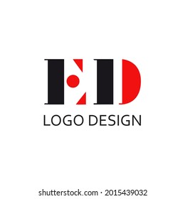 letter ed for logo company design