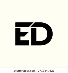 modelo de vetor do elemento de design do logotipo da letra ED