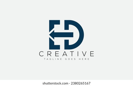 Letter ED logo design template vector illustration
