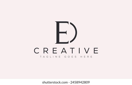 Letter ED logo design template vector illustration