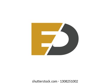 Letter ED logo design vector svg