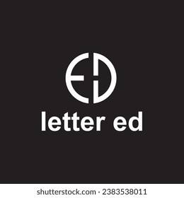 Letter ed logo design vector image