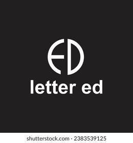 Letter ed logo design vector image