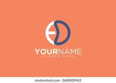 letter ed logo icon vector design template concept