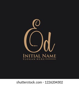 Letter Ed Logo. Initial Letter Design Vector Luxury Colors