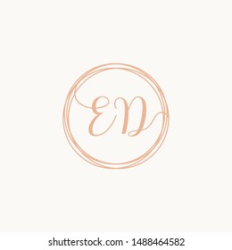 Letter ED logo template, Creative fashion logo design, couple letter , wedding concept -vector