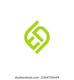 letter ED logo vector image svg