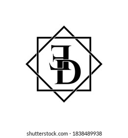 Letter ED luxury logo design vector