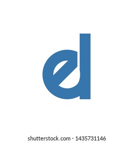 Letter ED simple logo design vector