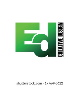 Letter ED simple logo design vector. monogram logo vector illustration