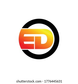 Letter ED simple logo design vector. monogram logo vector illustration