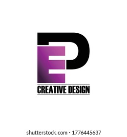 Letra ED simple vector de diseño de logotipo. ilustración vectorial de logotipo monográfico