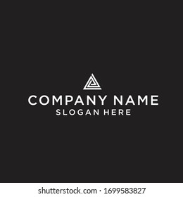 Letter ED Triangle Logo Design Vector Illustration Template