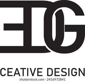 letter EDG modern logo design