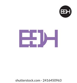 Letter EDH Monogram Logo Design