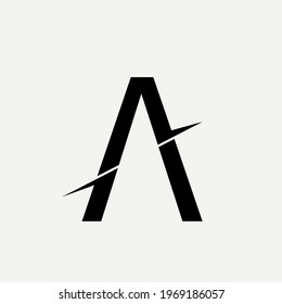 A Letter editable logo design 