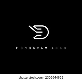 Letter EDLogo Design Modern Vector Illustration