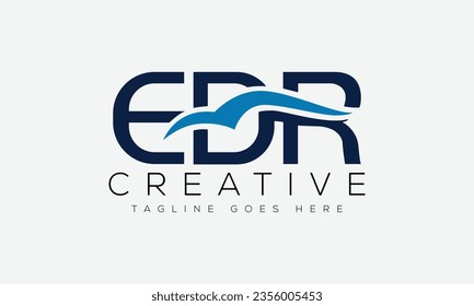 Letter EDR logo design template vector illustration.