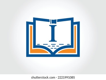 Letter I With Education Logo Book Concept. Training Career Sign, University, Academy Graduation Logo Template Vector Design.
